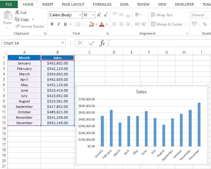 Excel Vba Solutions How To Create A Column Chart Automatically Using Vba